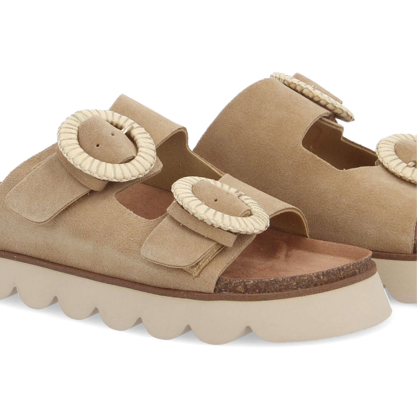 SANDY SLAP W - SUEDE - BEIGE